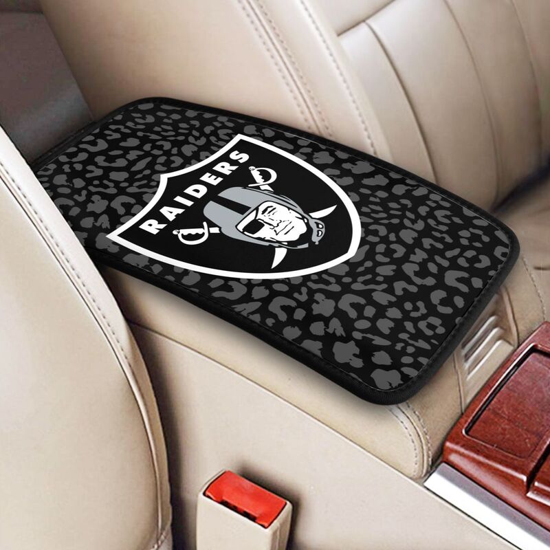 Las Vegas Raiders printed Car handrail box cushion Personalized car armrest cover
