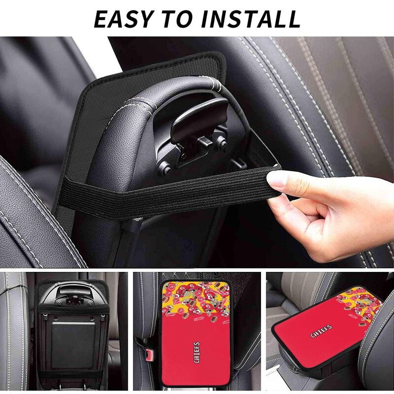 Kansas City Chiefs print Car center console armrest pad car armrest protective cover