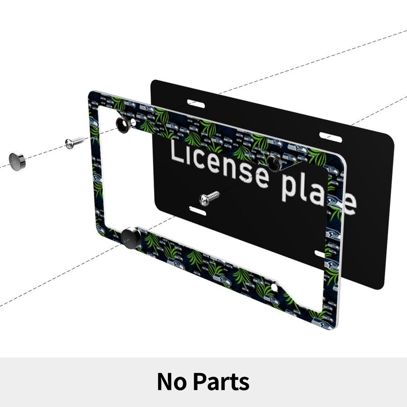 Seattle Seahawks Print Car license plate frame four hole license plate holder (one pair)