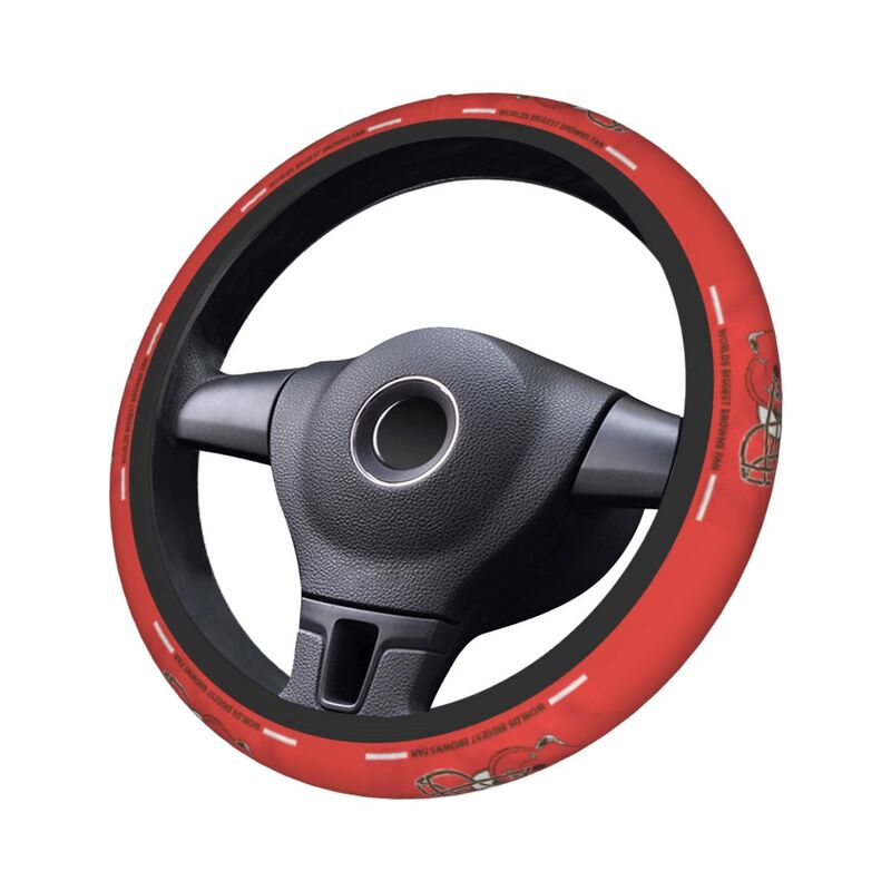 Cleveland Browns Printed breathable elastic steering wheel anti slip cover