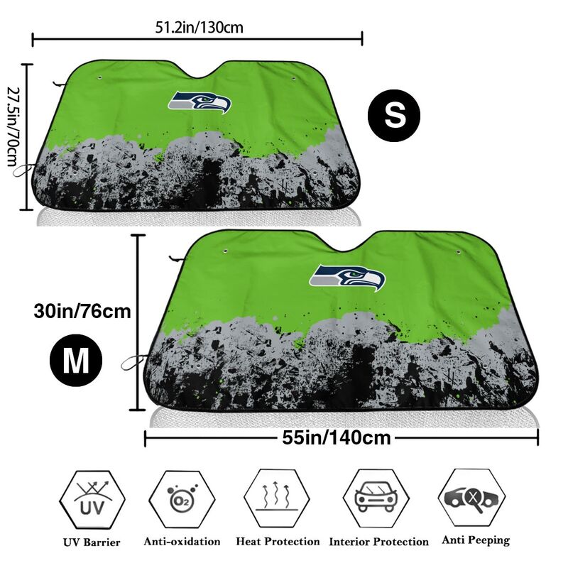 Seattle Seahawks Print car front windshield sunshade car windshield sunshade (multi size)