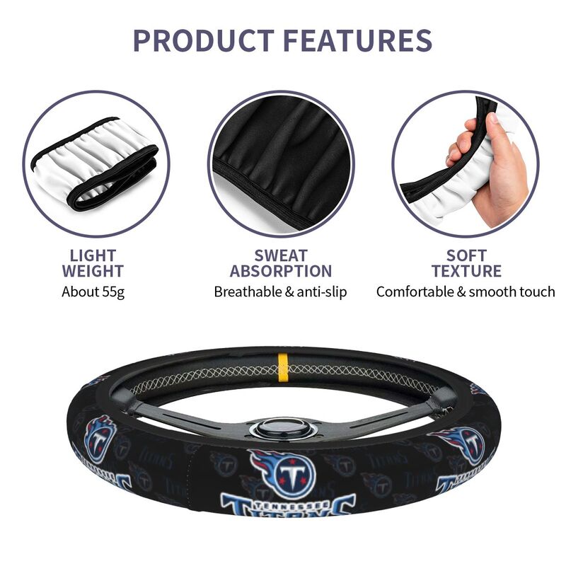 Tennessee Titans Printed breathable elastic steering wheel cover