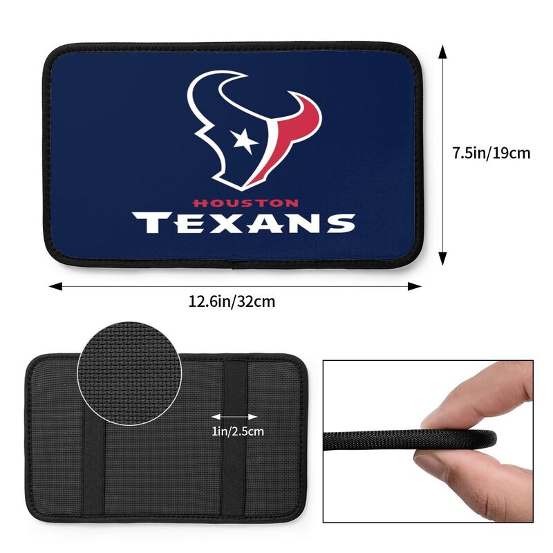 Houston Texans2 Printed car center armrest box pad anti slip pad