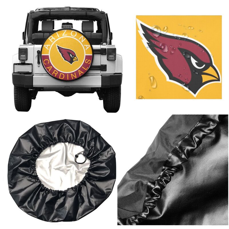 Arizona Cardinals Printed tire protection cover car spare tire dust protection covers