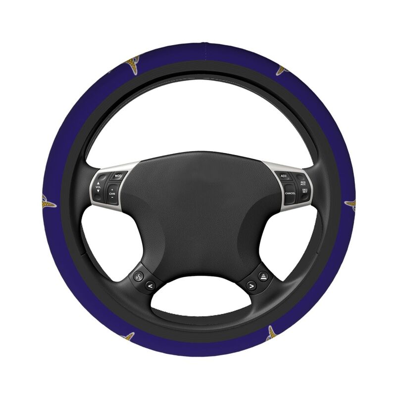 Minnesota Vikings 2 Printed breathable elastic steering wheel protective cover