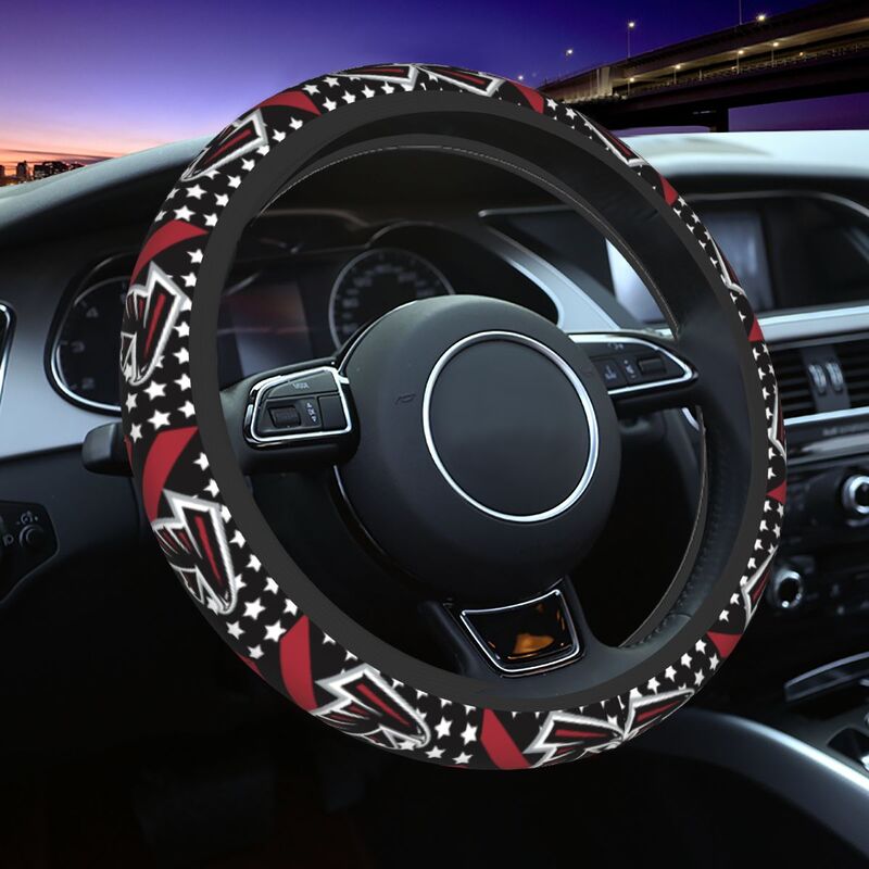 Atlanta Falcons 2 Printed breathable elastic steering wheel cover anti slip cover