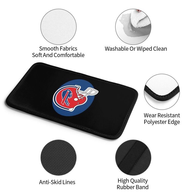 Car armrest box pad Buffalo Bills 6 Printed central armrest box cushion protective pad