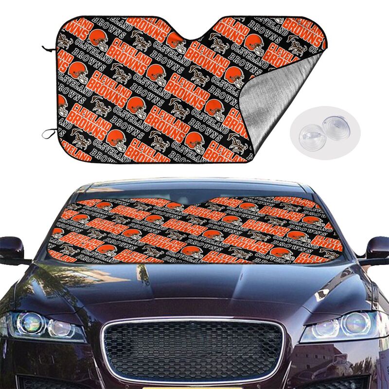 Cleveland Browns Printed suitable for front Car windshield sunshades Car windshield sunshades