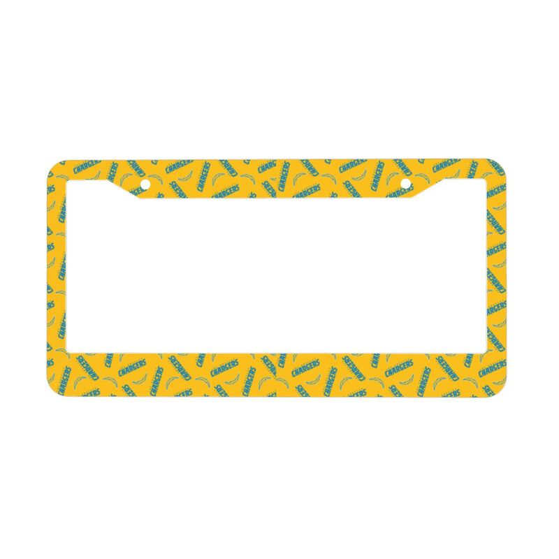 San Diego Chargers Print front rear license plate holder circular hole license plate holder (one pair)