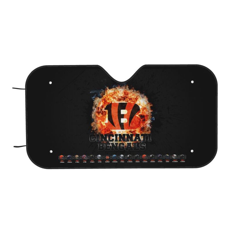 Cincinnati Bengals Print Car windshield sunshades is suitable for front Car windshield sunshades