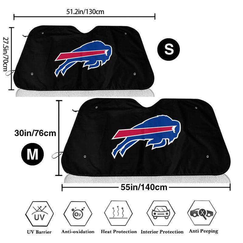 Buffalo Bills Printing suitable for front Car windshield sunshades Car windshield sunshades