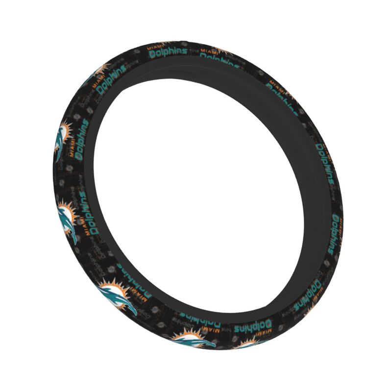 Miami Dolphins Printed elastic steering wheel cover breathable protective cover