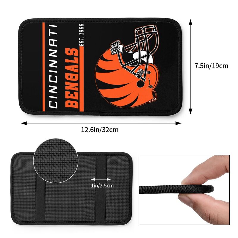 Cincinnati Bengals Print car armrest box cushion armrest protective cover