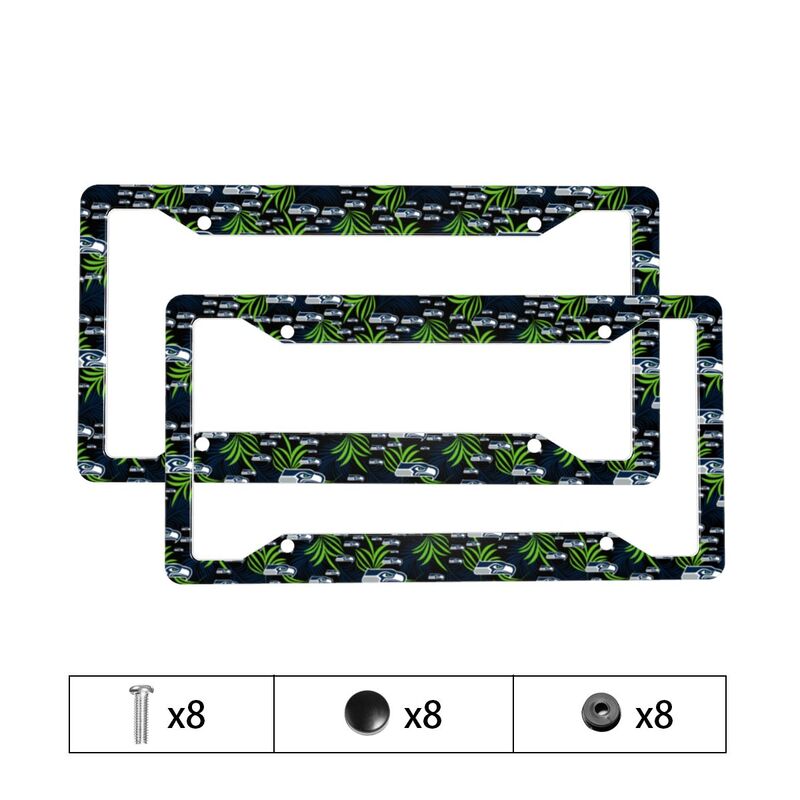 Seattle Seahawks Print Car license plate frame four hole license plate holder (one pair)