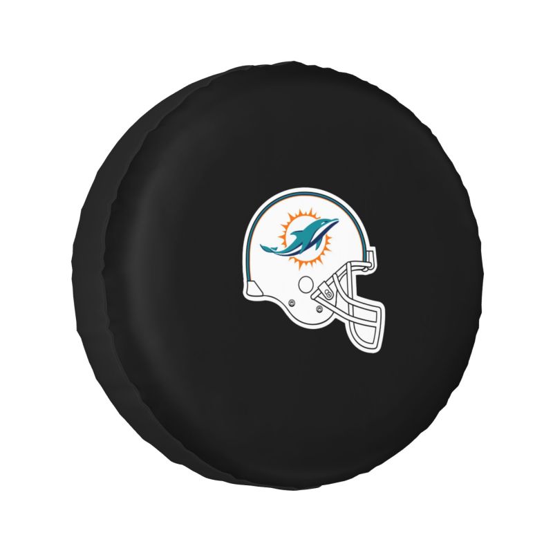 Miami Dolphins 3 Car tire protective cover waterproof and dustproof tire cover