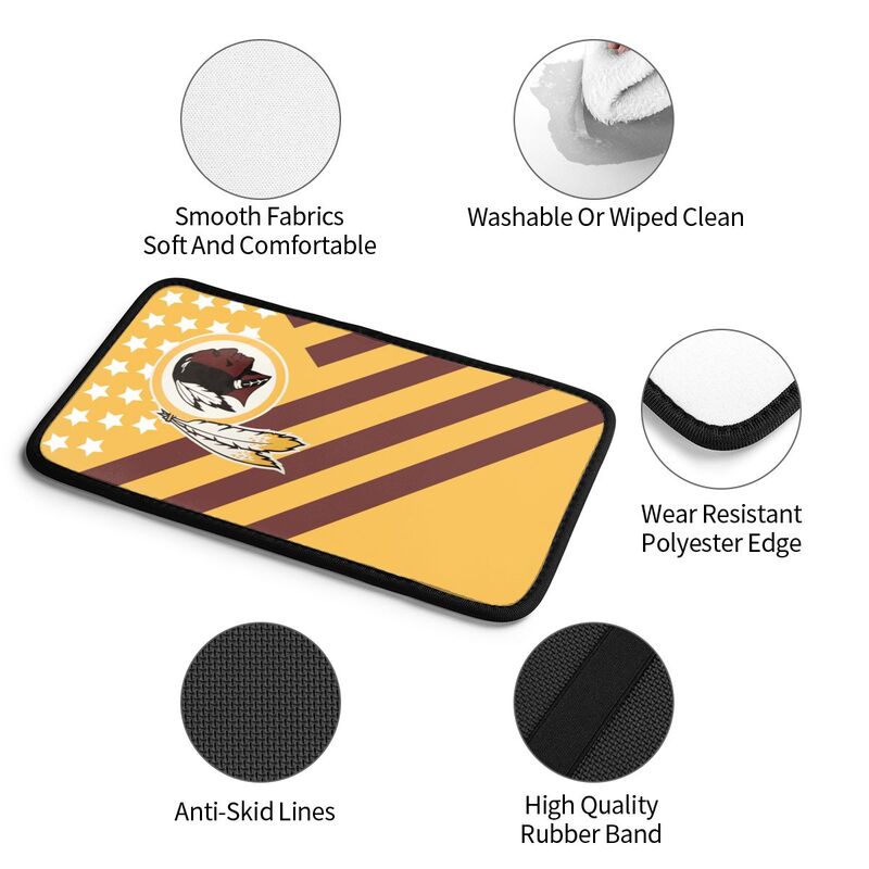 Car armrest box pad Washington Commanders Printed central armrest box pad protective pad