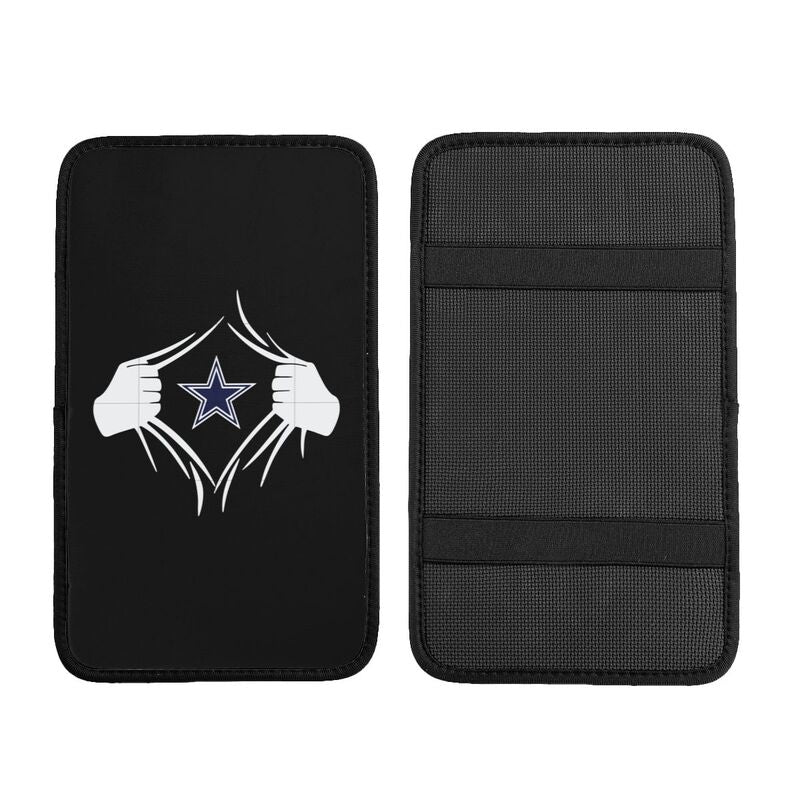 Car armrest box pad Dallas Cowboys 3 Printed central armrest box cushion protective pad