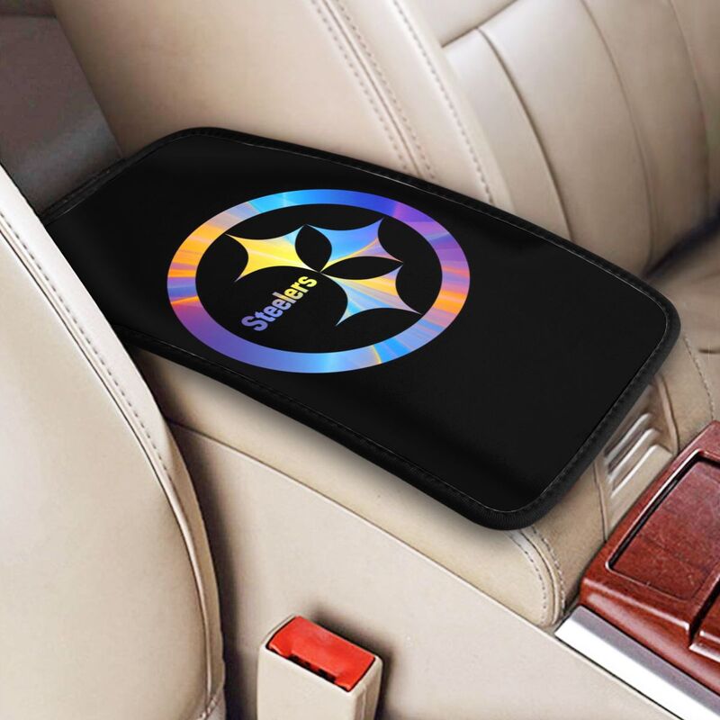 Car armrest box pad Pittsburgh Steelers 8 Printed central armrest box cushion protective pad