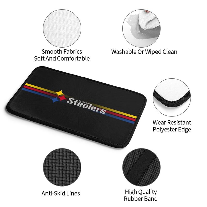 Car armrest box pad Pittsburgh Steelers Printed center armrest box pad protective pad