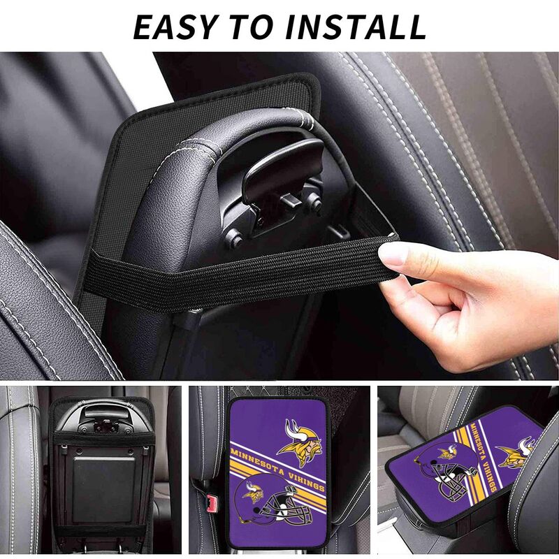 Minnesota Vikings Print armrest protective cover car armrest box cushion