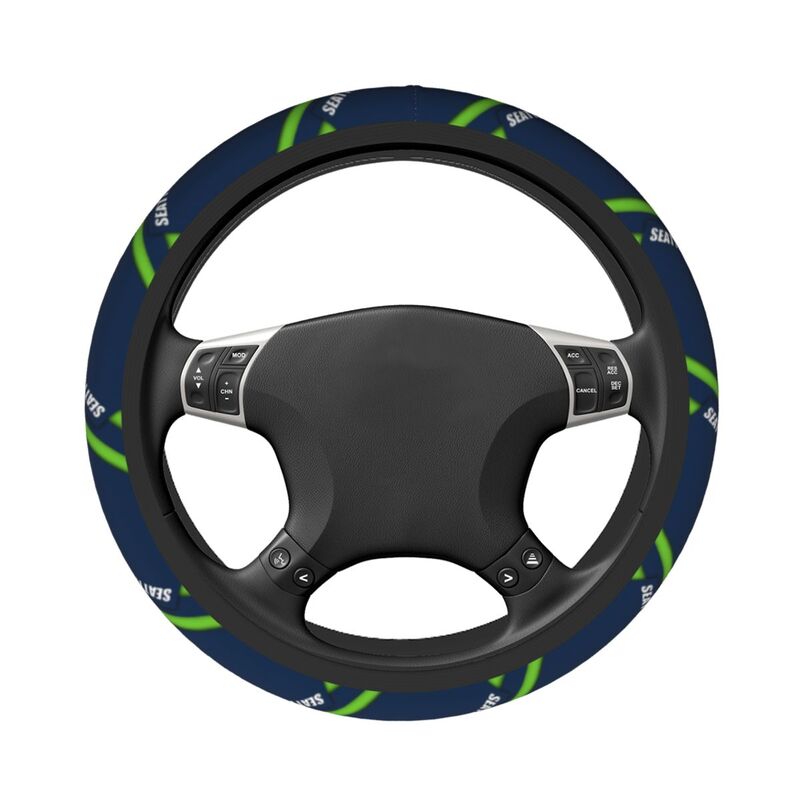 Seattle Seahawks Printed car anti-skid cover elastic steering wheel cover
