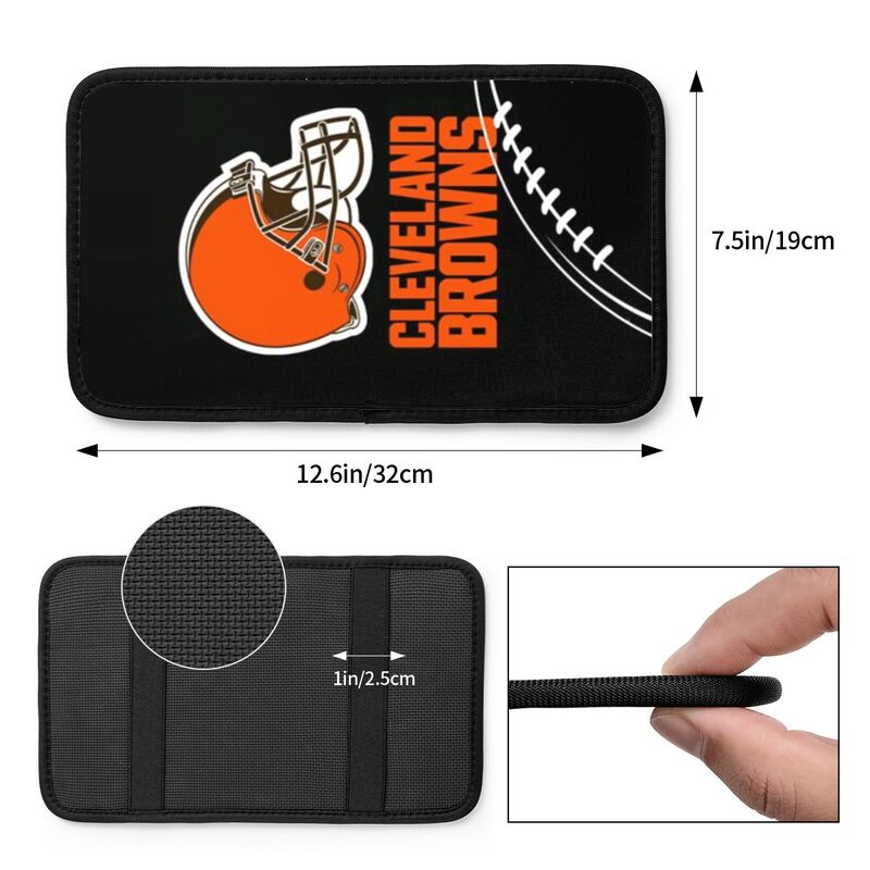 Cleveland Browns2 Printed car center armrest box pad anti slip pad