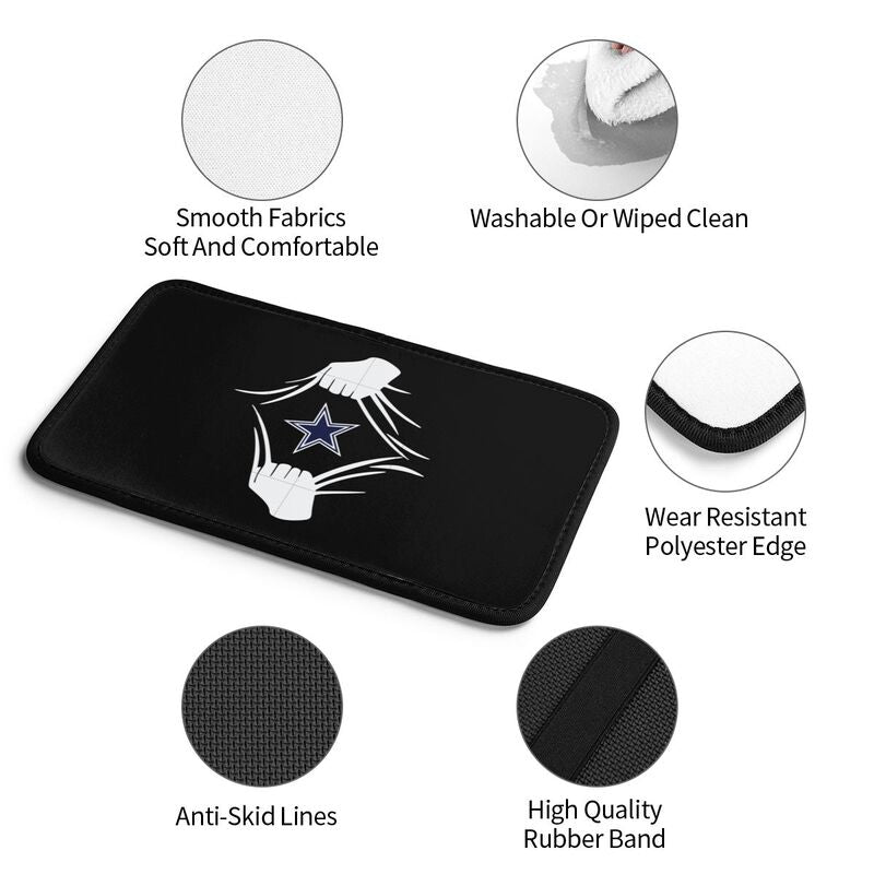 Car armrest box pad Dallas Cowboys 3 Printed central armrest box cushion protective pad
