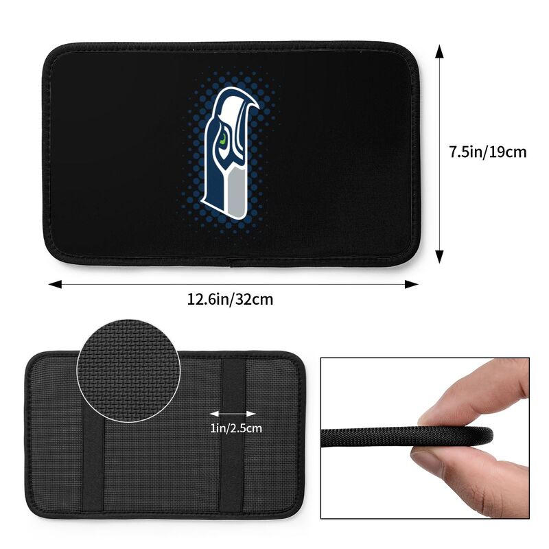 Seattle Seahawks Printed car armrest box cushion armrest protective cover