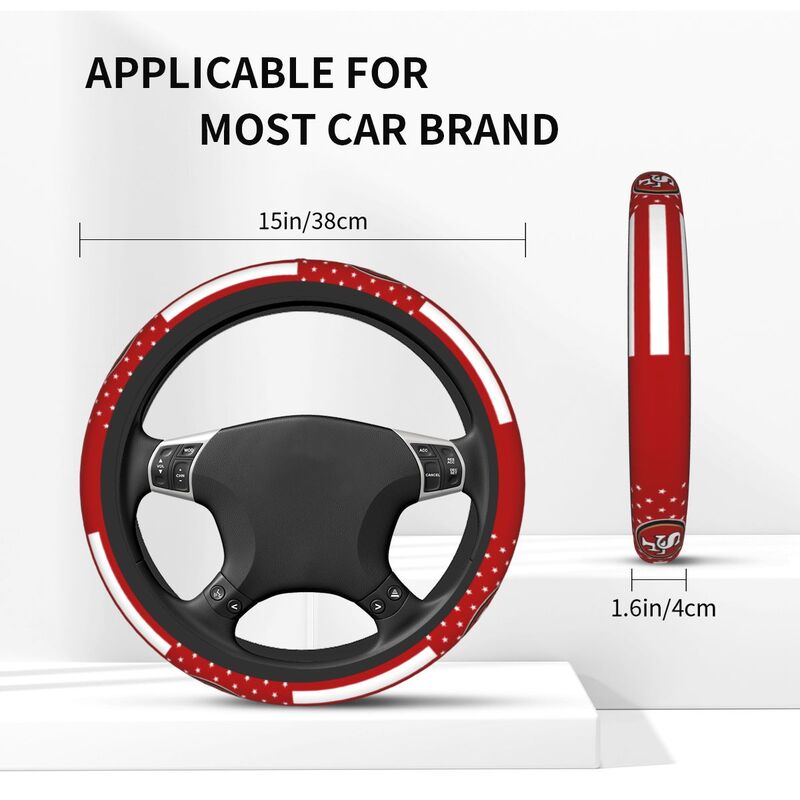 San Francisco 49ers 5 Printed breathable elastic steering wheel anti slip cover