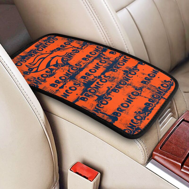 Denver Broncos print Car armrest box protective cover car center console armrest pad