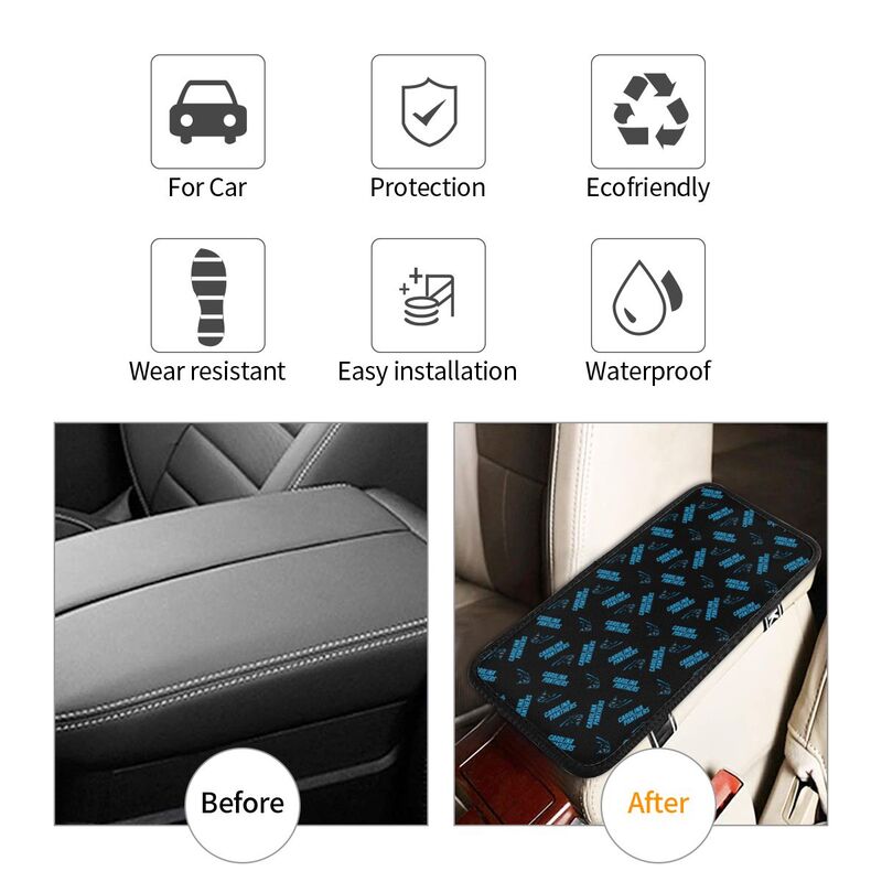 Carolina Panthers Printed armrest protective cover car armrest box cushion