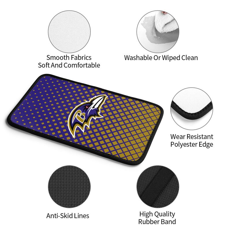 Baltimore Ravens Car handrail box cushion Personalized printed car armrest cover