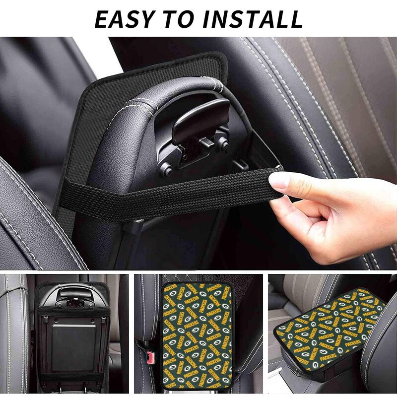 Green Bay Packers Printed armrest protective cover car armrest box cushion