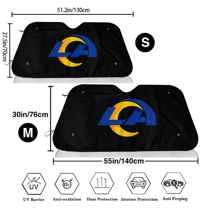 Los Angeles Rams 3 Print is suitable for front Car windshield sunshades Car windshield sunshades