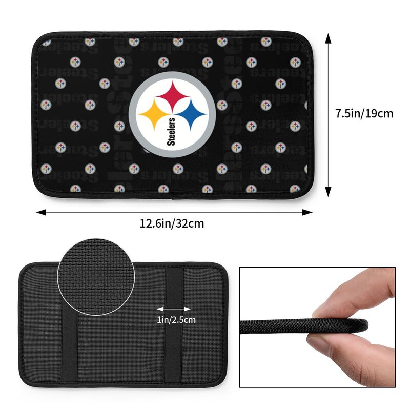 Pittsburgh Steelers 2 printed Car handrail cushion Personalized car armrest cover