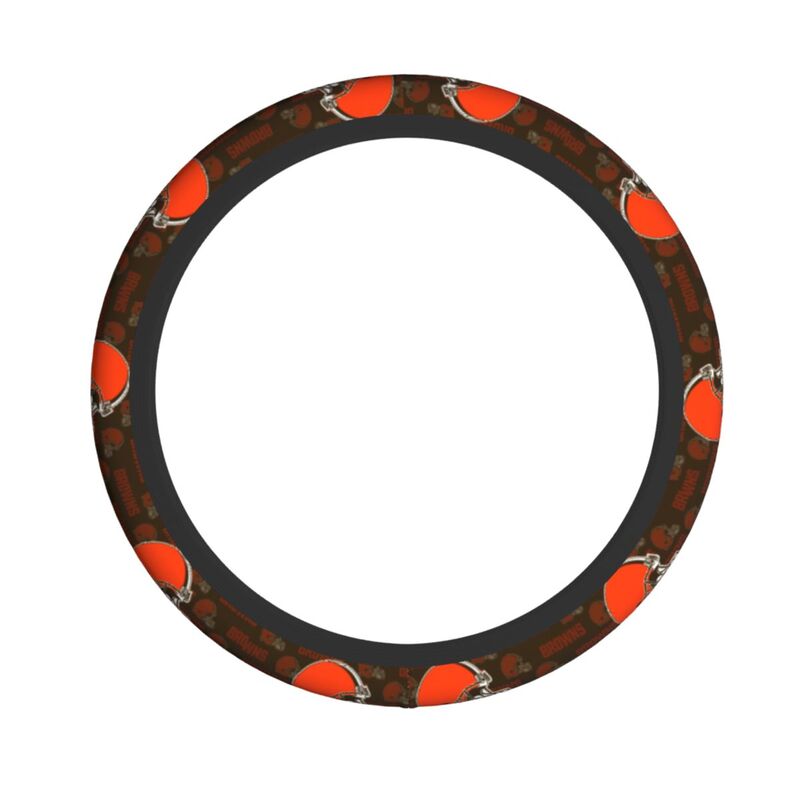 Cleveland Browns Printed elastic steering wheel cover breathable protective cover