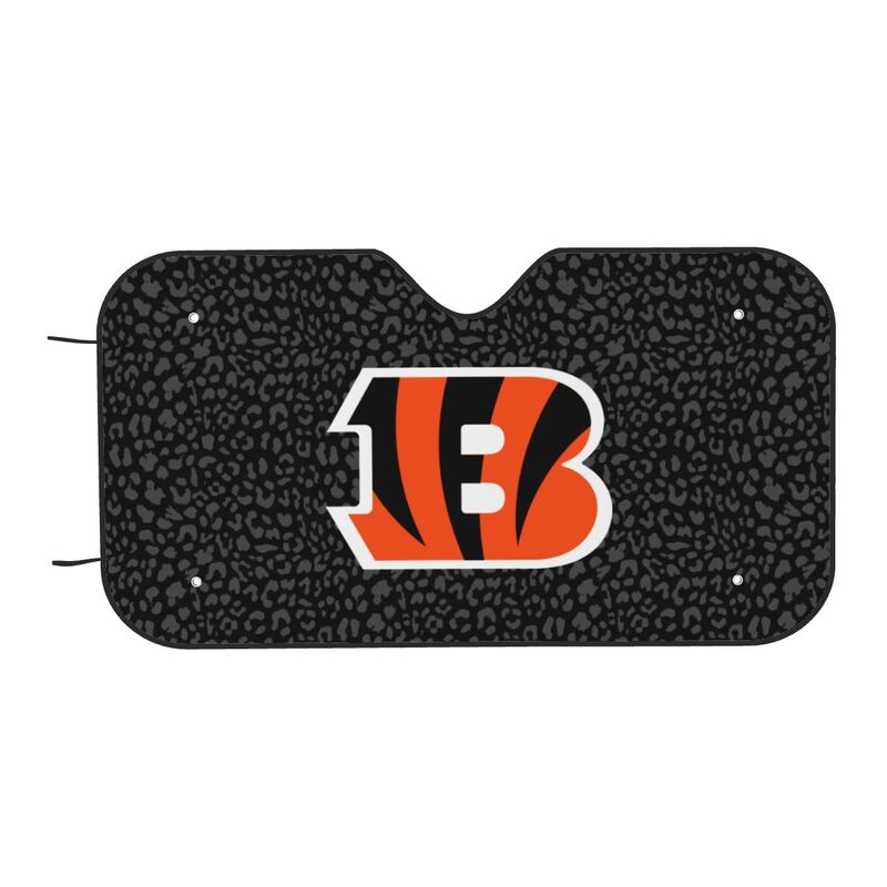 Cincinnati Bengals 2 Printed Car windshield sunshades is suitable front Car windshield sunshades