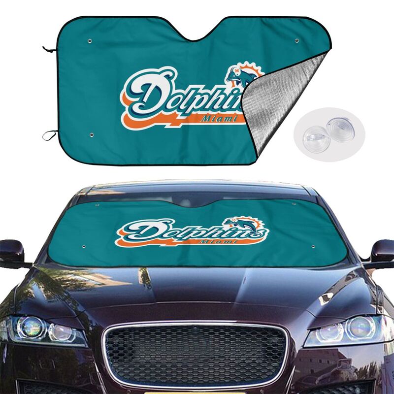 Miami Dolphins Print Car windshield sunshades is suitable for front Car windshield sunshades