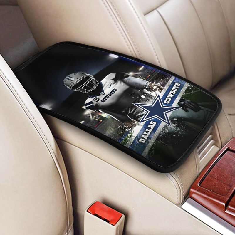 Car armrest box pad Dallas Cowboys1 Printed central armrest box pad anti slip pad
