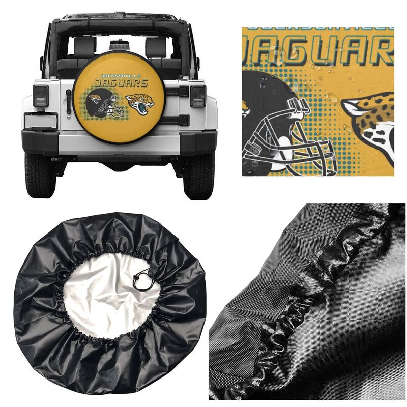 Jacksonville Jaguars Print car tire protection cover car spare tire dust protection covers