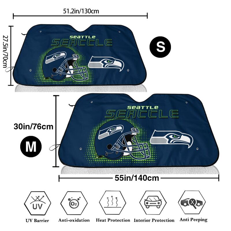 Seattle Seahawks Printing Car windshield sunshades is suitable car front windshield sunshades