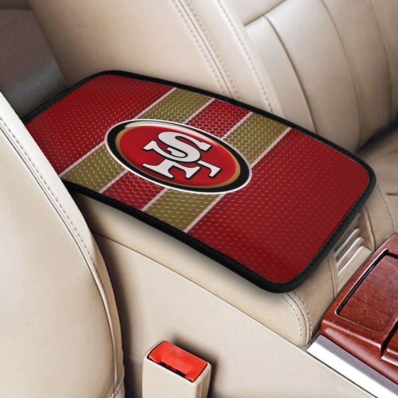 Car armrest box pad San Francisco 49ers 4 Printed central armrest box cushion protective pad