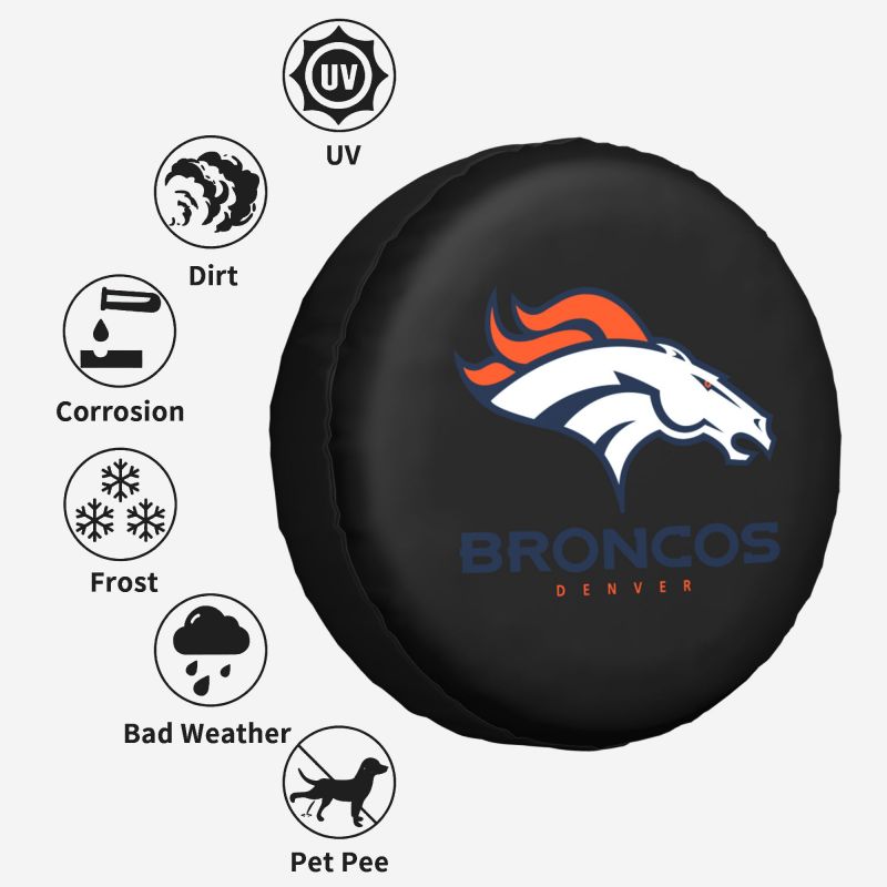Denver Broncos Car tire protection cover spare tire waterproof and dustproof cover