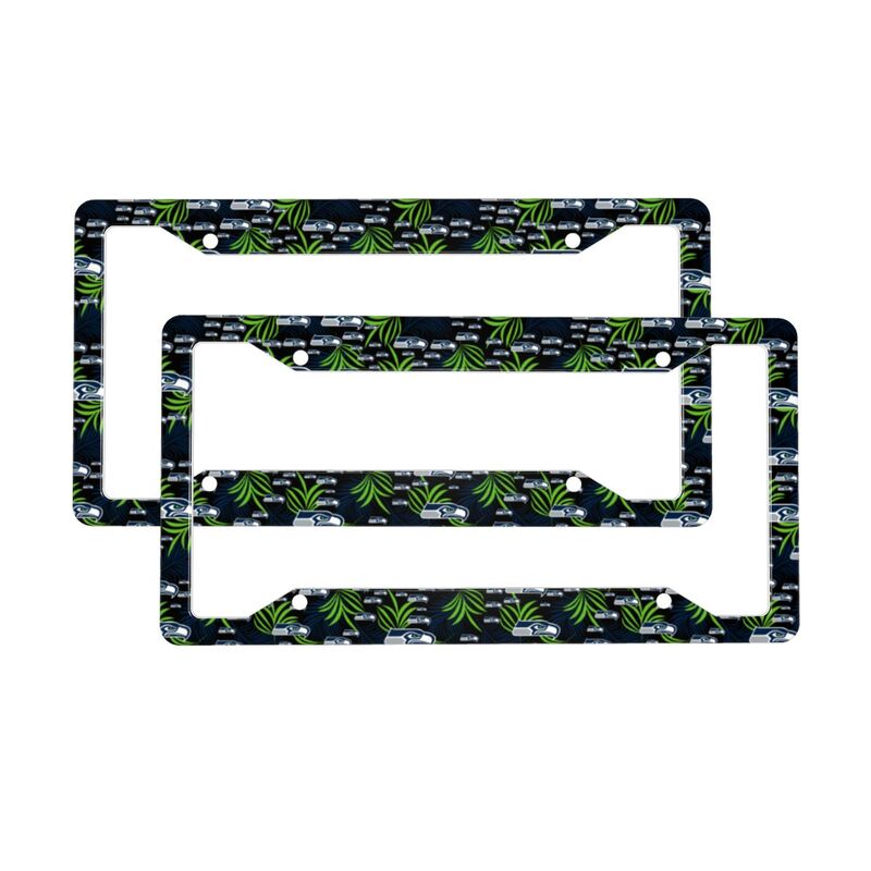 Seattle Seahawks Print Car license plate frame four hole license plate holder (one pair)