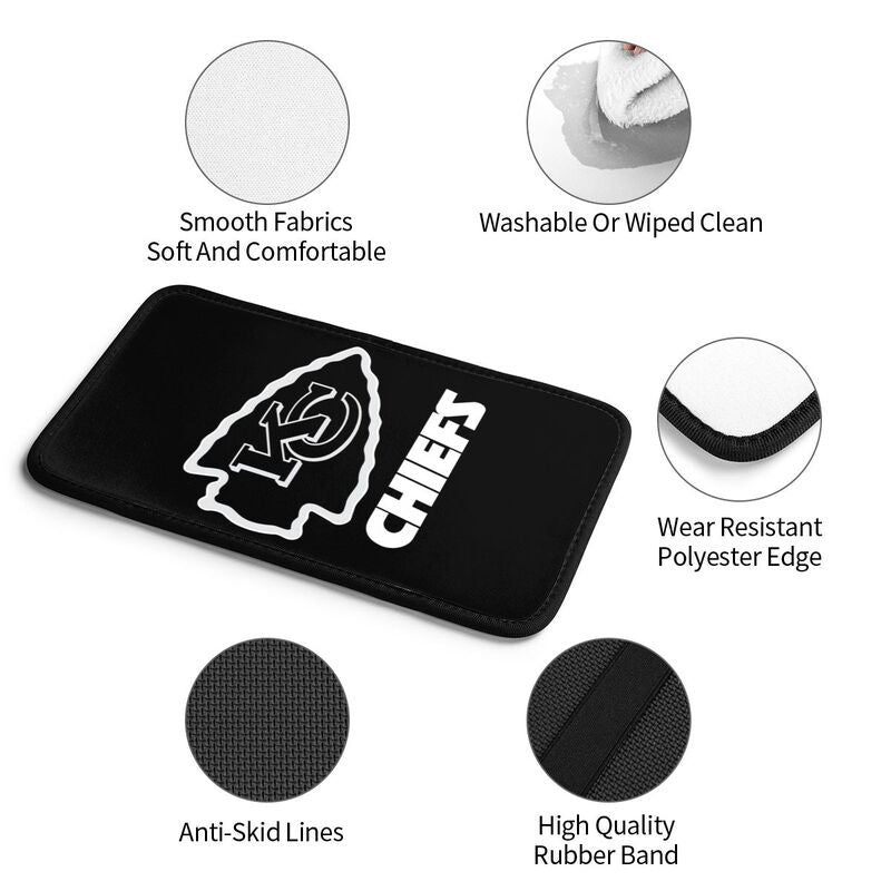 Kansas City Chiefs1 Printed car center armrest box pad anti slip pad