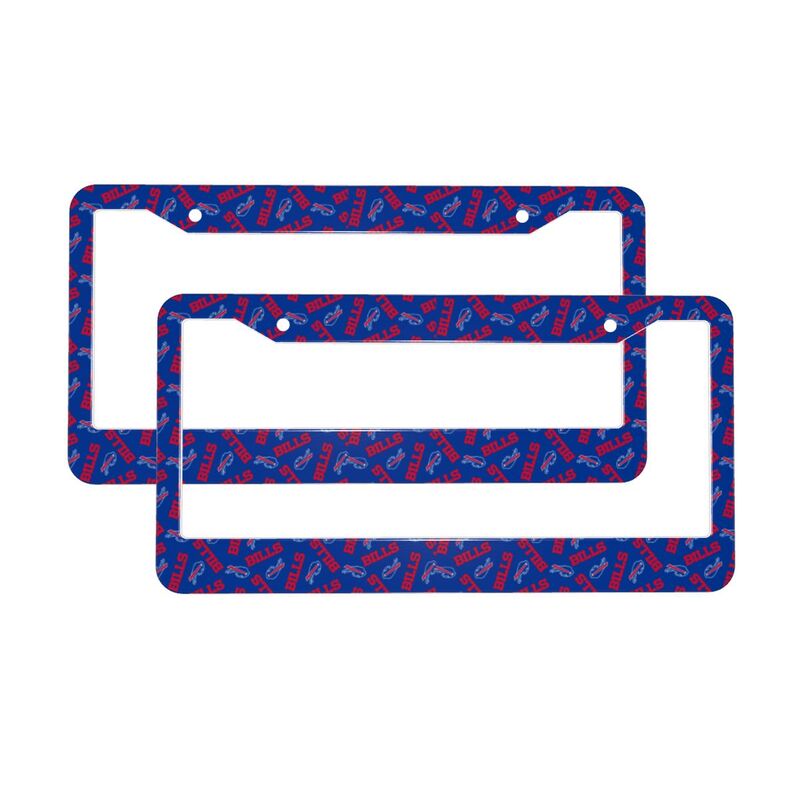 Buffalo Bills Print front rear license plate holder circular hole license plate holder (one pair)