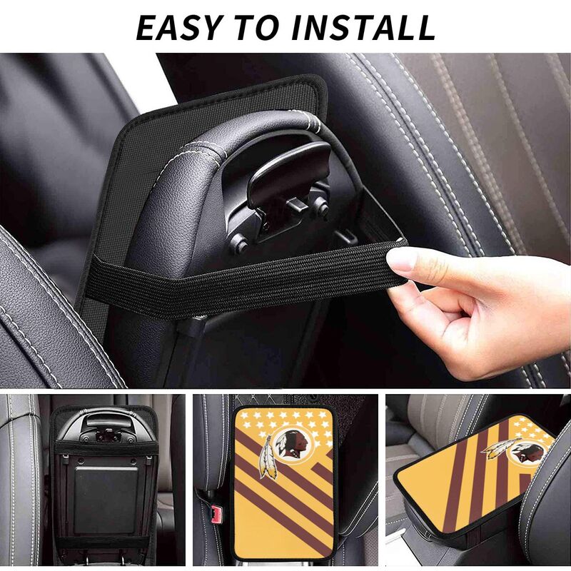 Car armrest box pad Washington Commanders Printed central armrest box pad protective pad