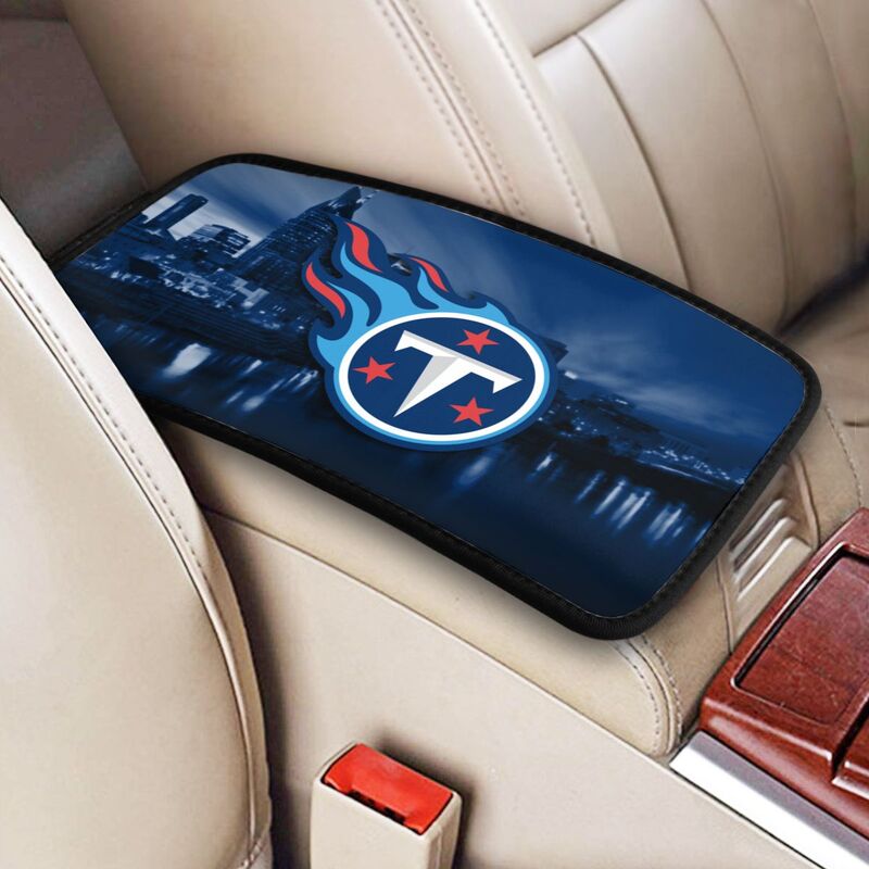 Car armrest box pad Tennessee Titans1 Printed central armrest box pad anti slip pad
