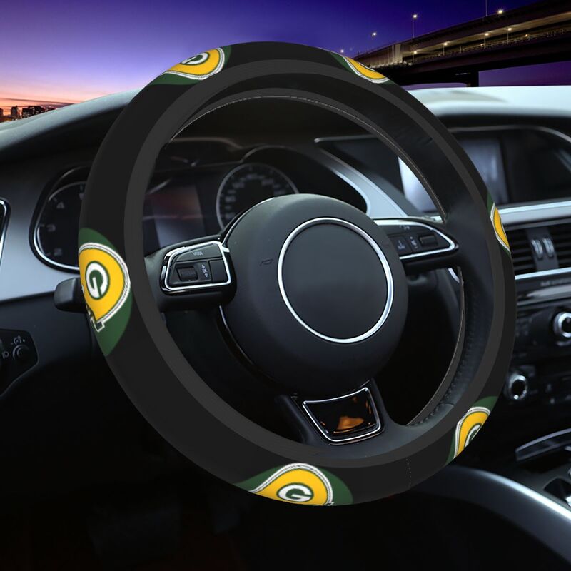 Green Bay Packers 2 Printed car anti-skid cover elastic steering wheel cover