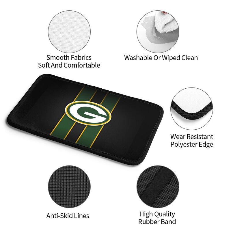 Car armrest box pad Green Bay Packers 6 Printed central armrest box pad protective pad